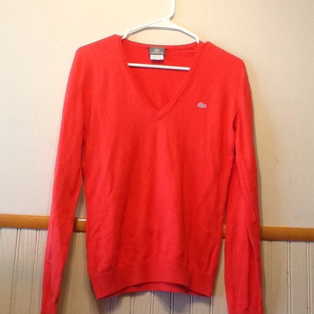 Lacoste v-neck sweater, sz. M (42) .